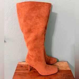 Suede Knee-High Boots